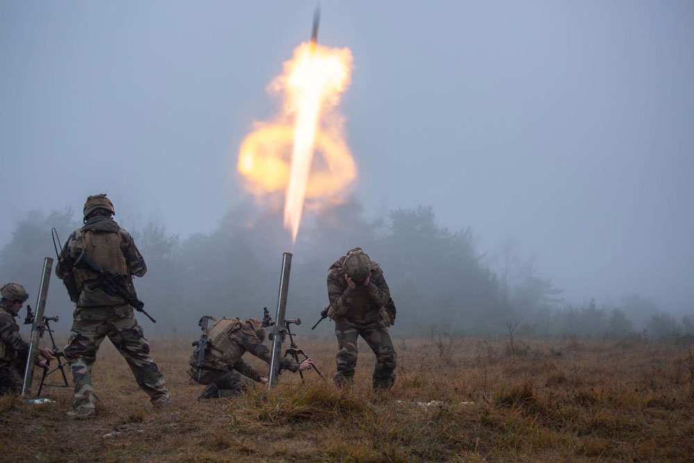 tir de mortier avec Goniomètre GP2M